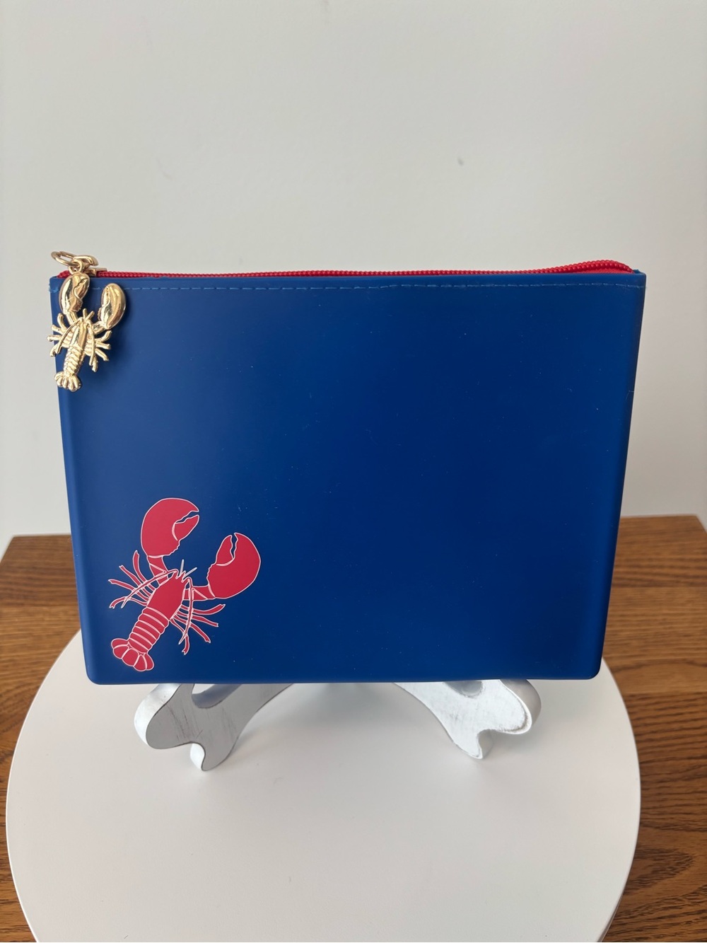 Blue Red Lobster 8” Silicone Waterproof Zipper pouch